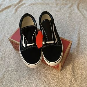 Black suede Vans shoes